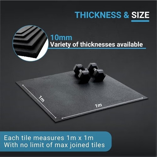 Sbr black gym flooring - black,