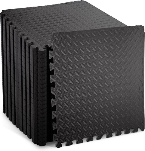 Gym floor tiles - gym, black